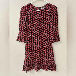 Reformation red roses dress size 8